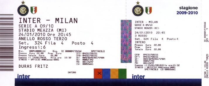 Inter Mailand Tickets